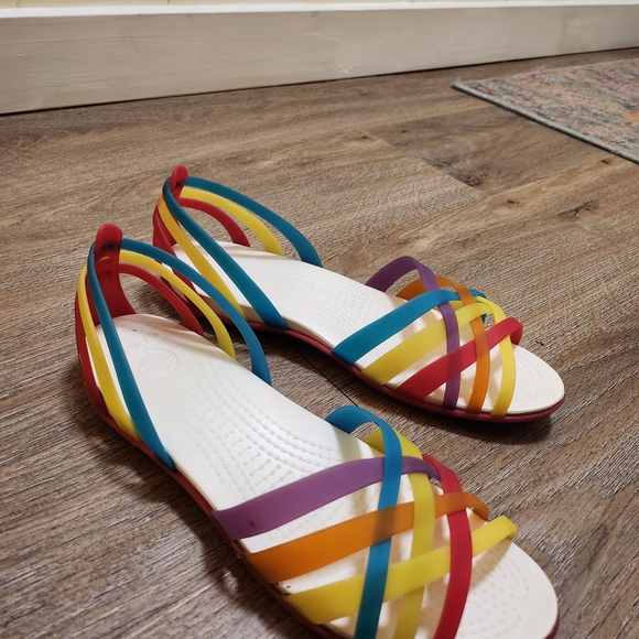 CROCS Multicolor Strappy Sandals - Picture 1 of 5